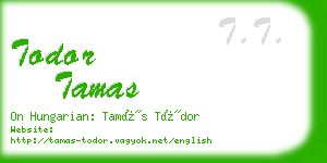 todor tamas business card